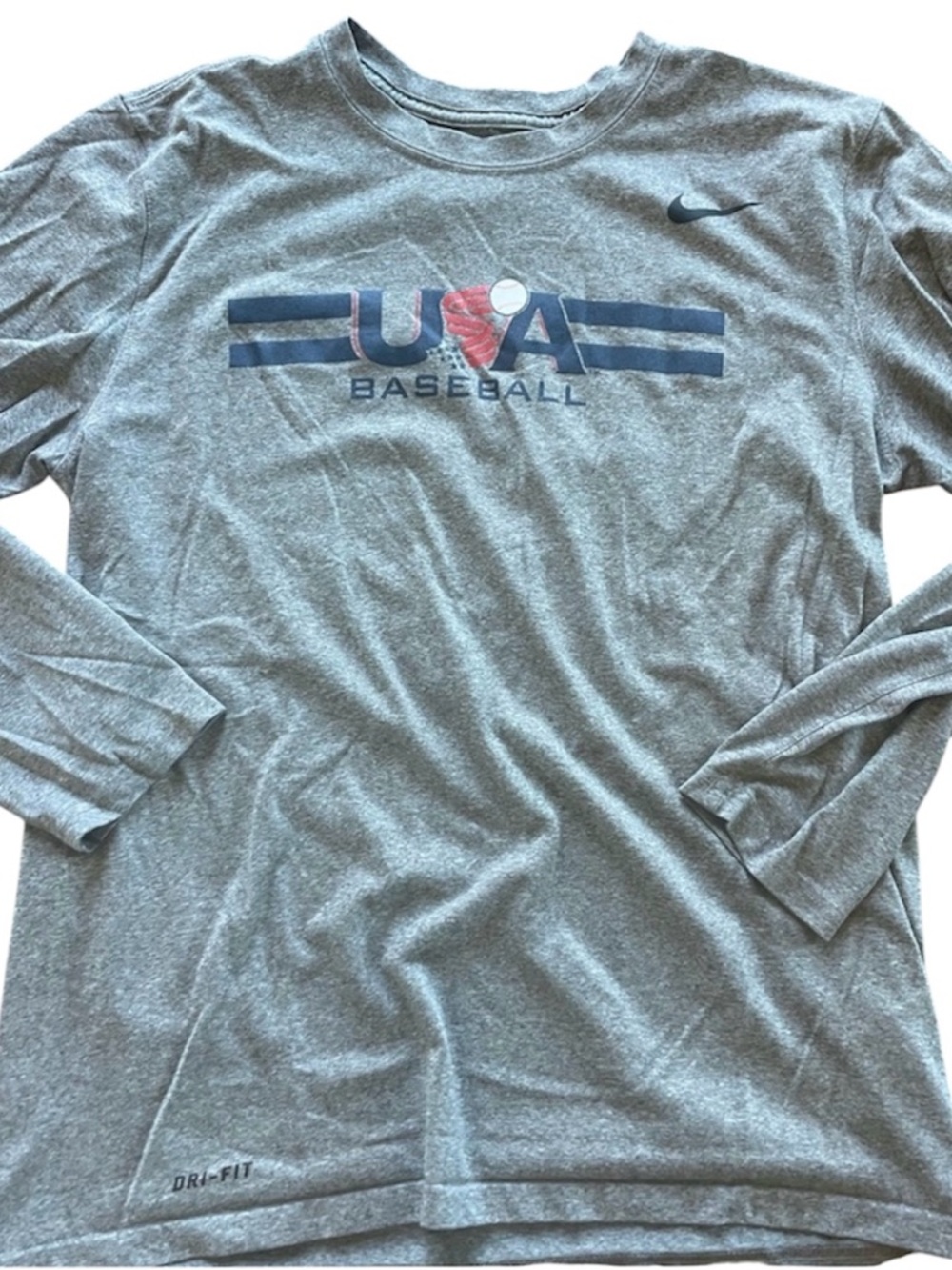 Nike USA Baseball Athletic Dri-Fit Tee, Long Sleeve, T Shirts 3/$15, 5/$20